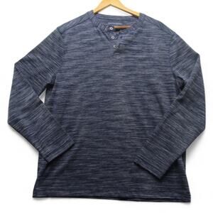 Johnston & Murphy Shirt Adult Large Blue 1/4 Button Sweater Sweatshirt Men's BL